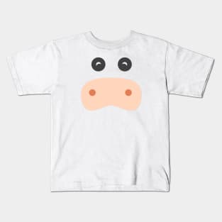 Cute Cow Face Kids T-Shirt